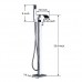 Rozin Floor Mounted Bathtub Faucet Waterfall Spout with Handheld Shower Chrome Finish - B016W173LY